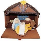 Toy Talicor Plush Nativity 4 Piece Play Set Book