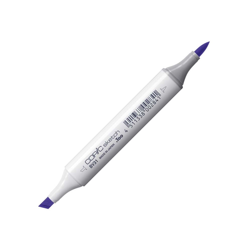 Copic Sketch Coloured Marker Pen - (BV-31) Pale Lavender, For Art & Crafts, Colouring, Graphics, Highlighter, Design, Anime, Professional & Beginners, Art Supplies & Colouring Books