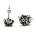 Xusamss Punk Body Piercing Earrings Titanium Steel Flame Skull Crystal Eye Stud Earrings