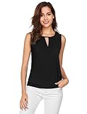 Women's Summer Loose Casual Chiffon Sleeveless Tank Blouse Shirt Tops