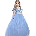 JiaDuo EnjoyFashion Girls' 2015 New Cinderella Dress Princess Costume Butterfly 5-6X Blue