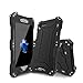 iphone 7 plus case,Feitenn Water resistant Armor case Extreme Alloy Aluminum Metal Bumper Gorilla Glass Soft Rubber Military Heavy Duty Shockproof Hard Case For iphone 7 plus 5.5 inch (Black)