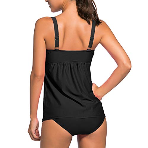 Stynice-Tankini-Damen-Set-Push-Up-Sportlich-Badeanzug-Zwei-Stck-Bademode-Groe-Gren-mit-Gepolstert