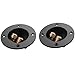 PIXNOR DIY Home Car Stereo Screw Cup Connectors Subwoofer Plugs  2-Way Speaker Box Terminal Binding Post, Pack of 2 (Black) primary