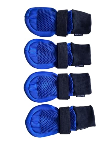 Vibrant Fellow Dog Shoes for Walking, Paw Protector Dog Boots Soft and Breathable, Booties that Stay on for Dogs, Set of 4, Size Medium, Colour Blue