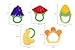 Baby Teething Toys (5 Count) | FDA-Approved Soft Silicone Fruit Teethers for Babies | Fridge & Dishwasher Safe | BPA-Free Teether Set for Boys & Girls