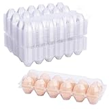 Toplife 40 Pack of Egg Cartons, Clear Plastic