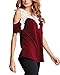 ZANZEA Women's Off Shoulder Lace Crochet Hollow Short Sleeve Casual Blouse Tops