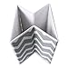 DII Non Woven Polyester Storage Bin, Chevron, Gray, Large Set of 2
