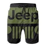 Men's Beach Shorts JE-EP Cj Car Logo Summer Quick Dry Swimming Pants White