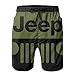 Men's Beach Shorts JE-EP Cj Car Logo Summer Quick Dry Swimming Pants White