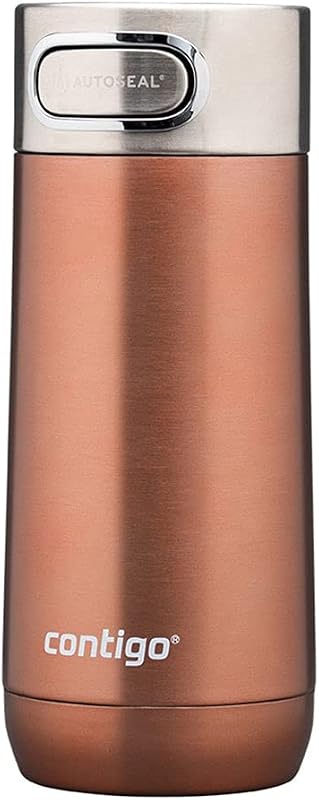 Luxe Autoseal taza térmica de viaje, taza de café de acero inoxidable, termo, vaso hermético, apto para lavavajillas, taza con tapa sin BPA fácil de limpiar, White Zinfandel, 360 ml