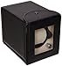 Diplomat 31-409 Black Leatherette Single Watch Winder with Built In IC Program and Camel Suede Interior