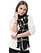 Dimore Fashion Women Scarf Shawl Wraps Pashminas (Black and White)