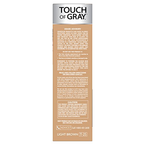 Touch of Gray Men's Hair Color, Light Brown (Pack of 3)