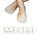 AUTPRO Cotton 5 Fingers Toe Socks for Women No Show, Ball of Foot Cushion Sleeve for Hammer,Corns and Blister for High Heel Pumps Sandals (2 Pairs Beige Close)