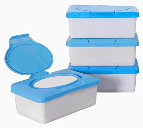 WARP Plastic Wipes Box Dispenser Tub Tissue Case Diaper Organizer (Blue)