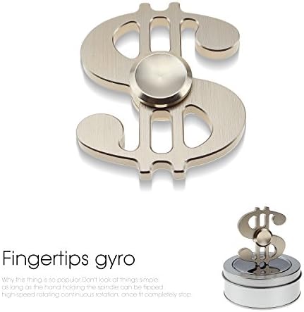 Fingertip Gyro Fidget Spinner EDC ADHD Focus Ultra Durable High Speed Metal (GOLD DOLLAR)