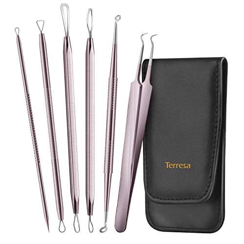 6 Stücke Mitesserentferner Komedonenquetscher Set, Terresa ...