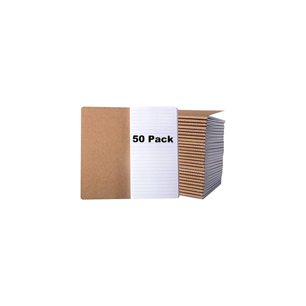 50 Pack Journal Notebook Pocket Journals Bulk Bulk Kraft Notebooks