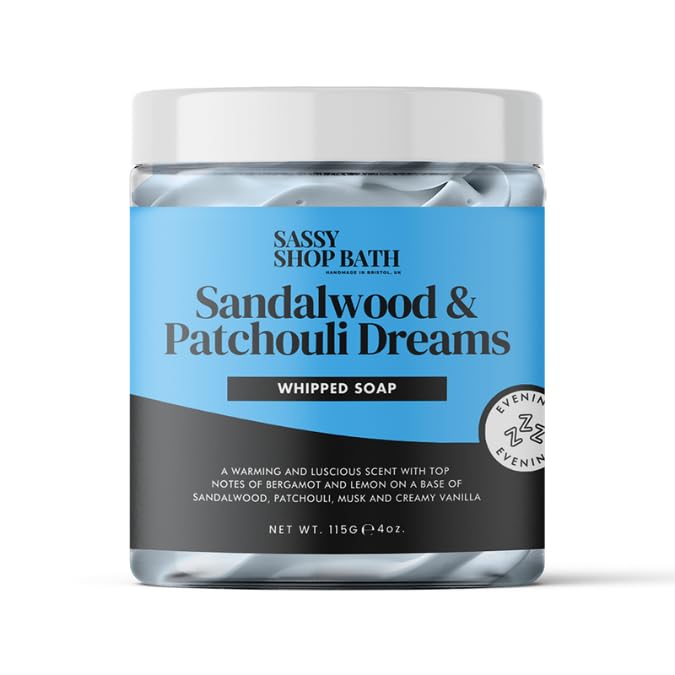 Sassy Scents Sandalwood & Patchouli Dreams Whipped Soap | Cleansing + Nourishing | Gentle For All Skin Types | 115g