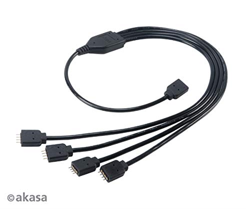 Akasa RGB LED Splitter and Extension Cable - 50cm
