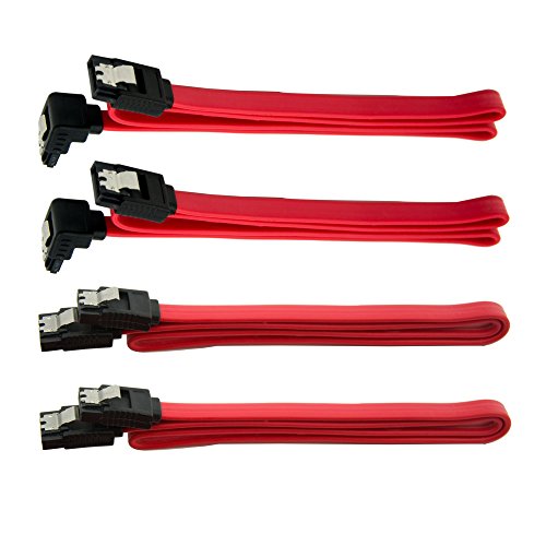 SSD / SATA III Hard Drive Connection Cables (1x 4 Pin to Dual 15 Pin SATA Power Splitter Cable, 1x 15 Pin to Dual 15 Pin SATA Power Splitter Cable, 4x SATA Data Cables), 6 Pack