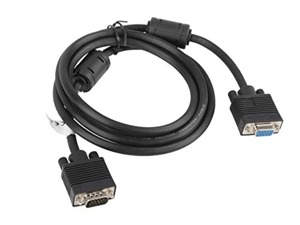 lanberg 'Vgac from 10cc for Women B + VGA (15 Pin) Male to VGA 15-Pin Female Extender with Ferrite Core 1.8 m Black