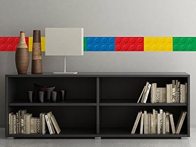 Big Brick Wall Border Fabric Wall Decal - Set of Two 25" x 6.25" Sections - Removable, Reusable, Respositionable