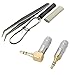 Timibis 2Pcs 3 Pole 3.5mm Barss Stereo Audio Plug Jack Connector Male Headphone Jack Soldering Spring Silver