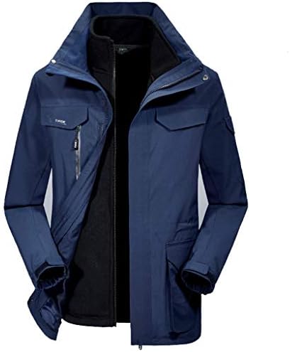 Guanapparel ジャケット メンズ ツーインワン ジャケット アウトドア パッド入り コットンジャケット 防寒 防風 登山用ジャケット Xxxxl