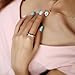 Serend SPILOVE 18k Rose Gold Plated White Cubic Zirconia CZ Band Bow Ring Fashion Women Jewelry, Size 8