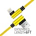 Boost Chargers 3-Pack 6FT Charging Cable Nylon Braided 90 Degree Fast Charging USB Power Charge & Sync Cord Compatible with iPhone XR XS MAX X iPhone 8 8Plus 7 Plus 6S 6S Plus 6 5 SE- Banana Yellow