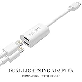 iPhone 7 / 7 Plus Adapter, iPhone 7 Accessories 2 in 1 Lightning Adapter Cable Charge and Headphone Splitter
