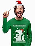 TeeStars Big Trex Santa Ugly Christmas Sweater - Funny Xmas Long Sleeve T-Shirt
