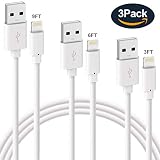 MFi Certified iPhone Lightning Cable - ilikable 3Pack (3FT 6FT 9FT) iPhone Charger Cord Apple Cable Compatible with iPhone 11 Xs Max XR X 8 Plus 7 Plus 6 Plus SE iPad Pro iPod Airpods, White