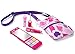Girls Makeup Palette with Mirror iPhone Compact and Phone Purse Set