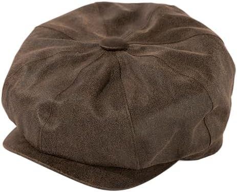 Men's 100% Linen Snap Front Newsboy Drivers Cabbie Gatsby Apple