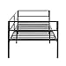 GreenForest Daybed Frame Twin, Steel Slats Platform Strong Support, Box Spring Mattress Replacement, Metal Day Bed Frame Foundation with Headboard for Living Guest Room, Black