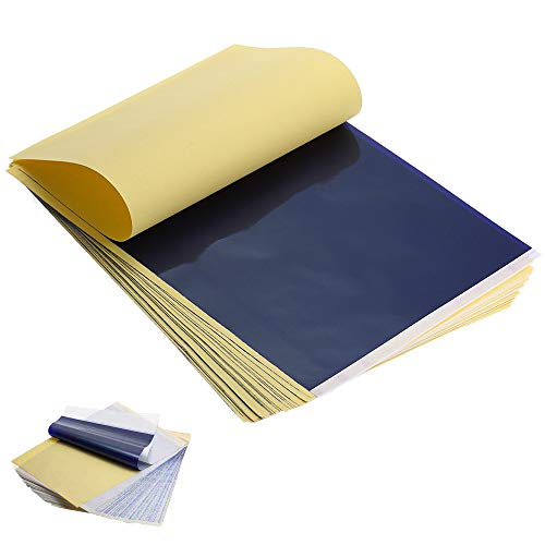 Tattoo Transfer Paper - Romlon 30 Sheets Tattoo Carbon Thermal Stencil Machine Paper With 4 layers Tattoo Transfer Copy Paper for Tattoo Supply Accesories
