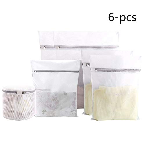 Sunta Mesh Laundry Bag, 6 Pack Laundry Bag, Laundry Bags for Delicates with Premium Zipper, Travel Storage Organize Bag, Clothing Washing Bags for Laundry, Blouse, Bra, Hosiery, Stocking, Underwear