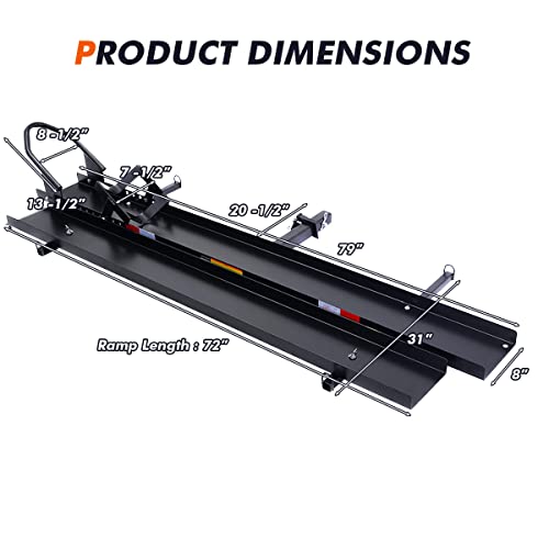 Goplus 600 LBS Motorcycle Carrier, Hitch Mount Dirt Bike Rack with