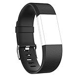 Nylea Fitbit Charge 2 Bands [STAINLESS STEEL] Premium Quality Fitbit Accessories - Best Wrist Band with Bracelet Clasp and Strap - Replaces Original - Black