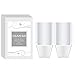 HAMPAN 100 Silver Plastic Cups 9 Oz Silver Rimmed Tumblers Clear Plastic Cups Disposable Cups For Wedding Party
