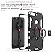 BestAlice for Huawei Honor 7C/Y7 2018/Y7 Prime 2018/Y7 Pro/Enjoy 8/Nova 2 Lite Case, Hybrid Heavy Duty Protection Shockproof Defender Kickstand Armor Case Cover Tempered Glass Screen Protector，Black