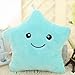 Decorative Pillows Colorful LED Flash Lucky Star Luminous Pillow Plush Stuffed Toys Best Gift for Girls Kids as a Birthday Gift or Festival Gift by DDStore