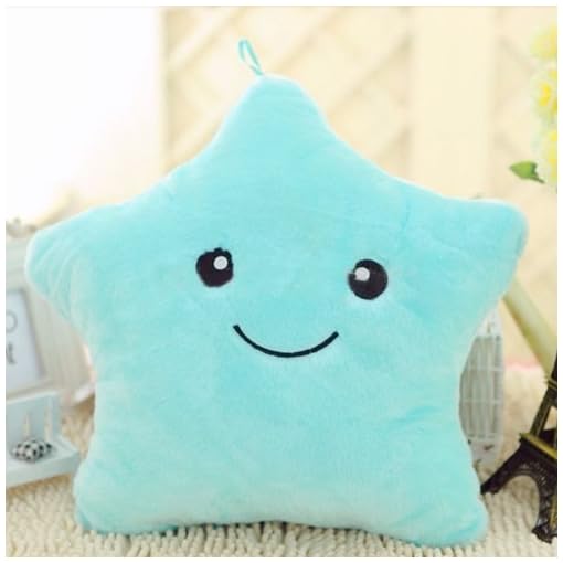 Magical Store Decorative Pillows Colorful LED Flash Lucky Star Luminous Pillow Plush Stuffed Toys Best Gift for Girls Kids as a Birthday Gift or Festival Gift