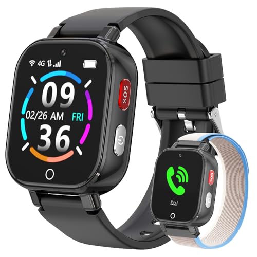 Transformers 4G Kids Smart Watch with GPS Tracker for Boys Girls Two Way Call Video Chat SOS IP68 Waterproof Pedometer Gift for Child 4-12 Year Olds