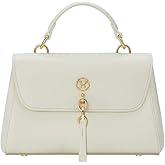 VICTORIA HYDE Women's Small Satchel Handbag Crossbody Purse Top Handle Bag (White)