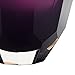 CASAMOTION Home Decor Accent Vase Diamond Shape Solid Color Hand Blown Art Glass Vase, Violet
